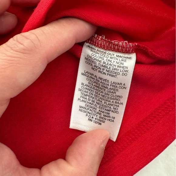 Adidas - Short Sleeve Tee - Boys Size L - Red - Picture 6 of 6